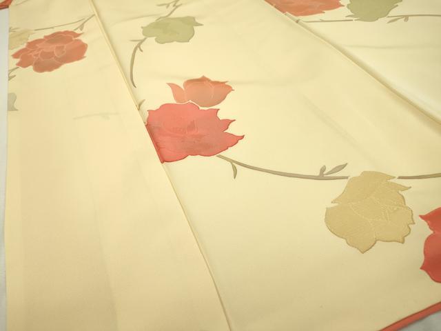 平和屋着物▼上質な小紋　地紋起こし　枝花　正絹　逸品　DABC6454fe