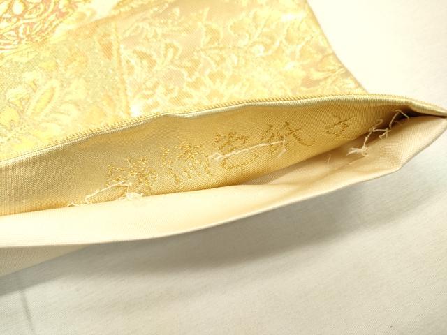 平和屋着物▼六通柄袋帯 錦繍色紙文 金糸 正絹 逸品 DABC6465fe