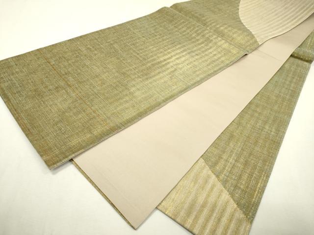 平和屋着物▼太鼓柄袋帯 幾何学 金糸 正絹 逸品 DABC6468fe