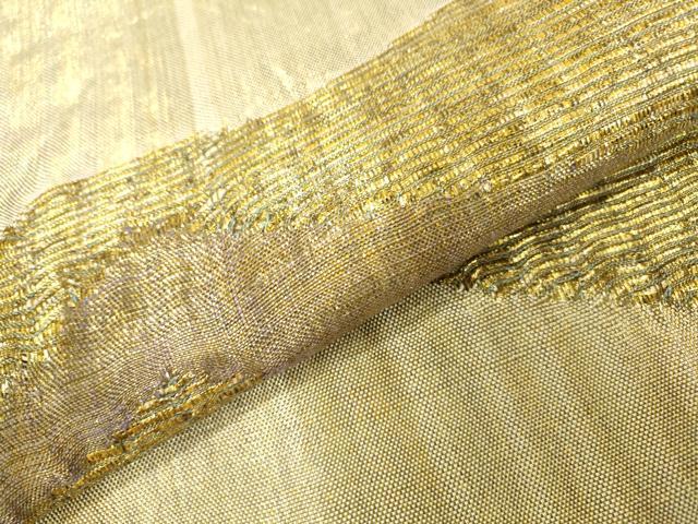 平和屋着物▼太鼓柄袋帯 幾何学 金糸 正絹 逸品 DABC6468fe