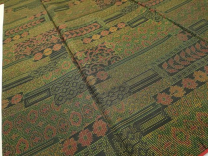 平和屋着物■本場大島紬　横段花文　正絹　逸品　DABC6545fe