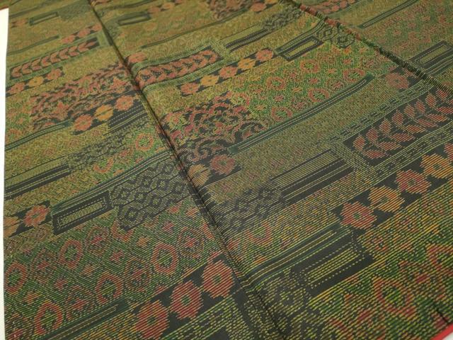 平和屋着物■本場大島紬　横段花文　正絹　逸品　DABC6545fe