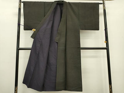 平和屋着物■男性　髭紬　檳榔子染色　正絹　逸品　DABC6552fe