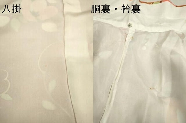 平和屋着物▼上質な小紋 草花 暈し染 正絹 逸品 DABC6573fe