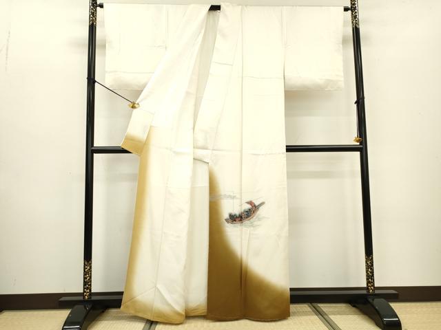 平和屋着物▼色留訪問着 作家物 画狂人北斎筆 人物風景文 暈し染 正絹 逸品 DABC6673fe
