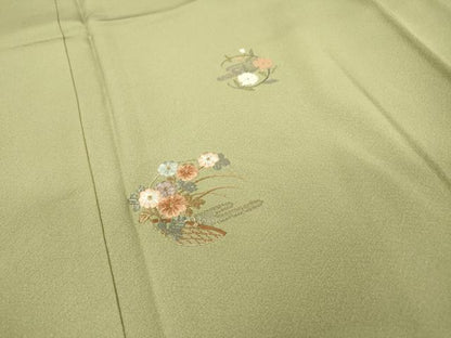 平和屋着物▼訪問着 総刺繍 花丸文 金糸 正絹 逸品 DABC6694fe