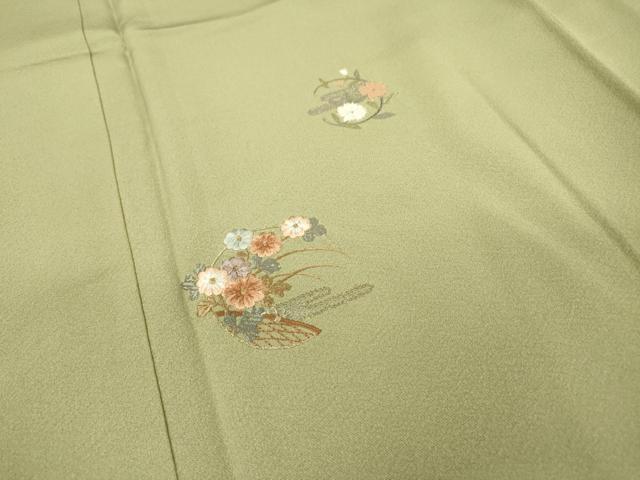 平和屋着物▼訪問着 総刺繍 花丸文 金糸 正絹 逸品 DABC6694fe