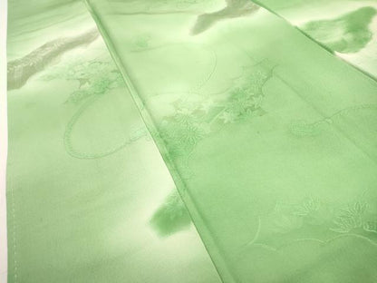 平和屋着物▼上質な小紋 地紋起こし 楽器花文 暈し染 正絹 逸品 DABC6723fe