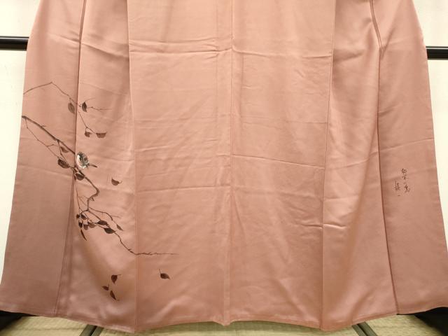 平和屋着物▼豪華色留袖 作家物 手描き 枯木に鳥 暈し染 正絹 逸品 DABC6729fe