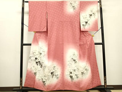 平和屋着物▼訪問着 手描き 菊 暈し染 金彩 正絹 逸品 DABC6740fe
