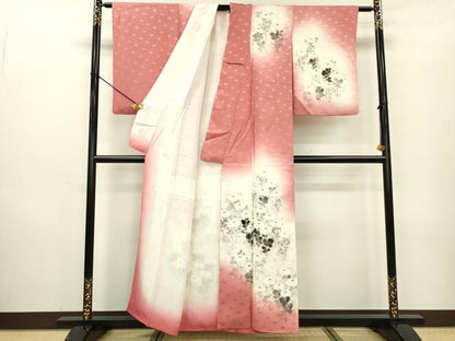平和屋着物▼訪問着 手描き 菊 暈し染 金彩 正絹 逸品 DABC6740fe