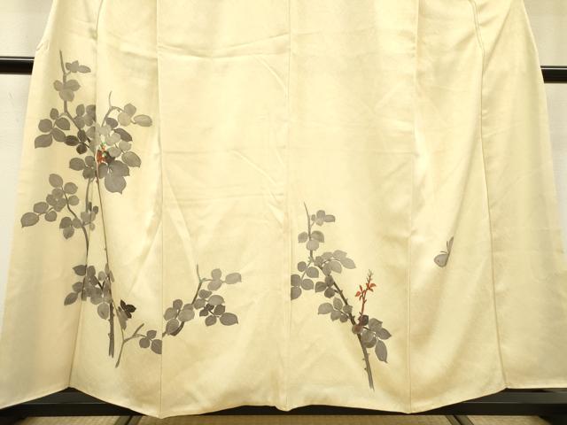 平和屋着物▼訪問着 手描き 枝花 西武扱い 正絹 逸品 DABC6749fe