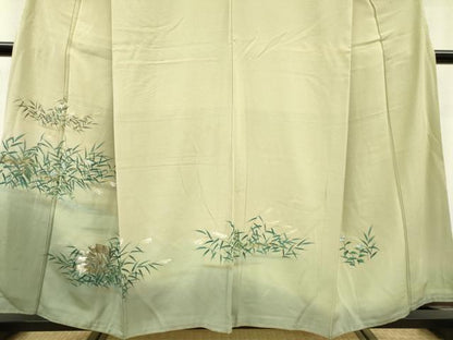 平和屋着物▼訪問着 手描き 草花 暈し染 正絹 逸品 DABC6799fe