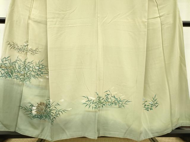 平和屋着物▼訪問着 手描き 草花 暈し染 正絹 逸品 DABC6799fe