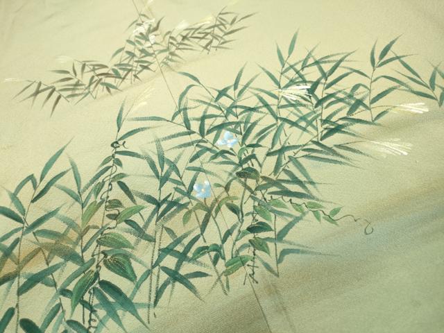 平和屋着物▼訪問着 手描き 草花 暈し染 正絹 逸品 DABC6799fe