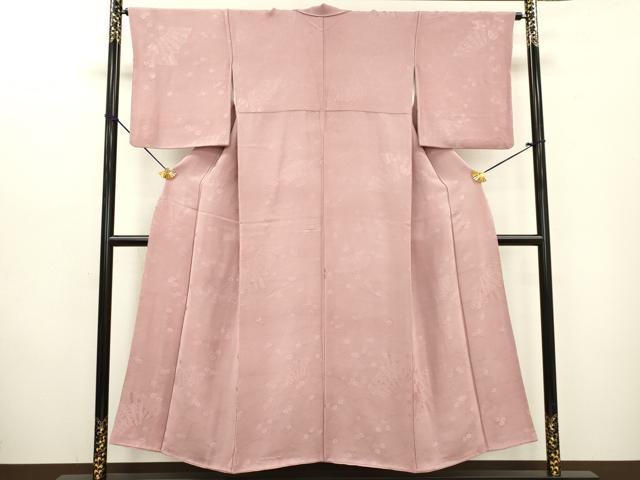 平和屋着物■上質な色無地 屏風梅地紋 撫子色 正絹 逸品 DABC6879fe