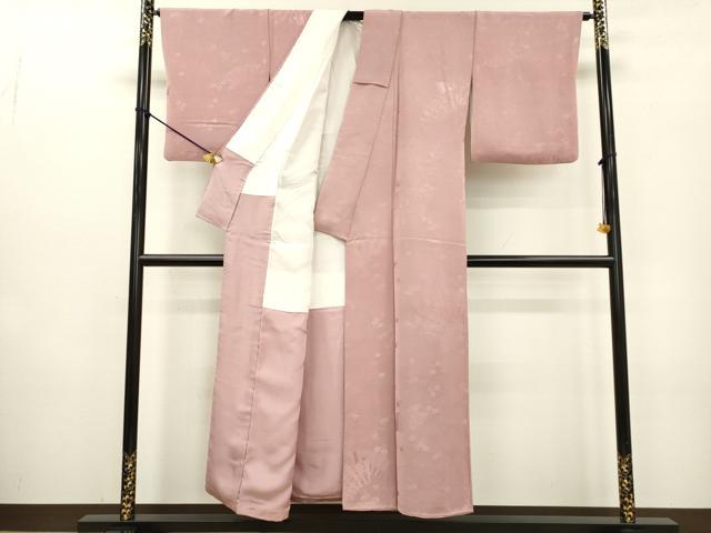 平和屋着物■上質な色無地 屏風梅地紋 撫子色 正絹 逸品 DABC6879fe