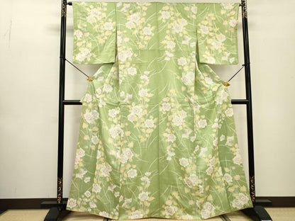 平和屋着物■上質な小紋 草花 正絹 逸品 DABC6896fe