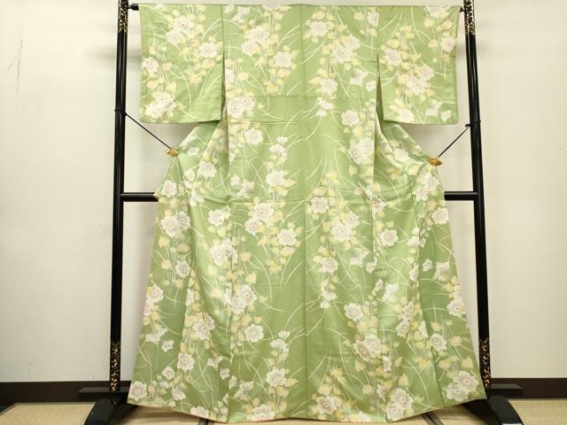 平和屋着物■上質な小紋 草花 正絹 逸品 DABC6896fe