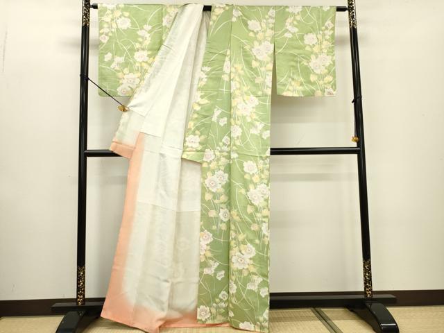 平和屋着物■上質な小紋 草花 正絹 逸品 DABC6896fe