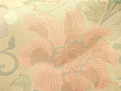 平和屋着物▼六通柄袋帯 花鳥唐草文 金糸 正絹 逸品 DABC6952fe