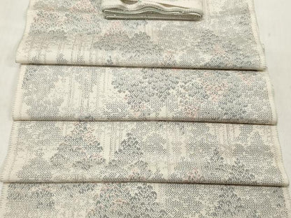 平和屋着物▼紬　解き反物　着尺　樹林文　逸品　DABC7045we