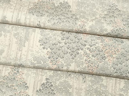平和屋着物▼紬　解き反物　着尺　樹林文　逸品　DABC7045we