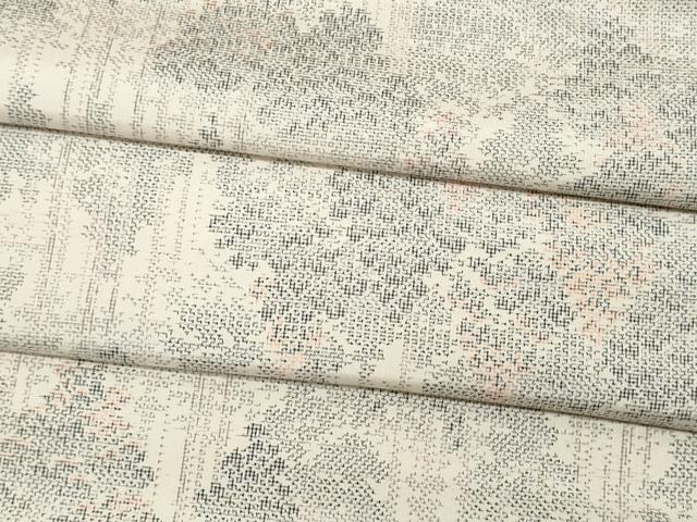 平和屋着物▼紬　解き反物　着尺　樹林文　逸品　DABC7045we