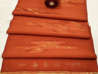 平和屋着物▼羽織・コート　反物　羽尺　寿光織　エ霞取り花文　逸品　未使用　DABC7065we