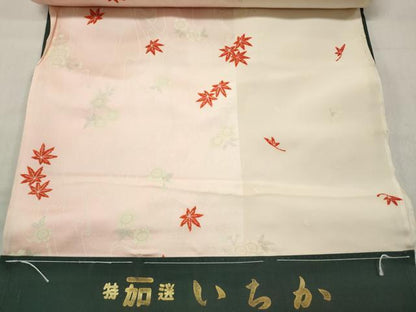 平和屋着物●創業460年・千總　長襦袢　反物　着尺　流水楓花文　暈し染め　逸品　未使用　DABC7243we