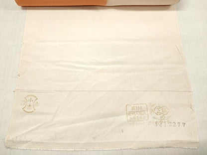 平和屋着物▼付下げ 解き反物 着尺 八掛付き 扇面吉祥花文 金彩 逸品 DABC7276we