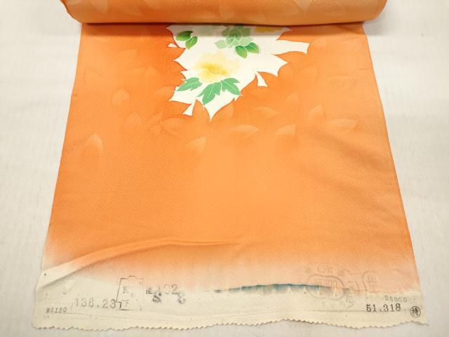 平和屋着物▼付下げ 反物 着尺 草花文 牡丹 暈し染め 逸品 未使用 DABC7450we