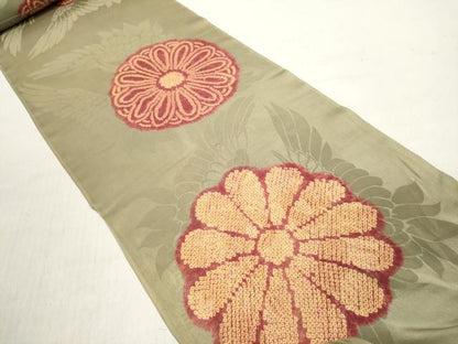 平和屋着物▼羽織・コート 解き反物 羽尺 絞り 舞花文 逸品 DABC7458we
