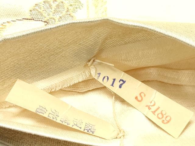 平和屋着物◎六通柄袋帯　鳳凰花文　金糸　正絹　逸品　DABC7556ya