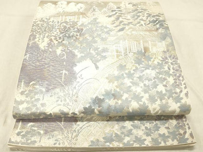 平和屋着物◎六通柄袋帯　光悦寺　金銀糸　正絹　逸品　DABC7557ya