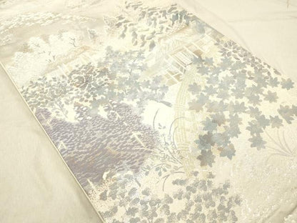 平和屋着物◎六通柄袋帯　光悦寺　金銀糸　正絹　逸品　DABC7557ya