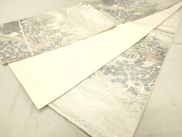 平和屋着物◎六通柄袋帯　光悦寺　金銀糸　正絹　逸品　DABC7557ya