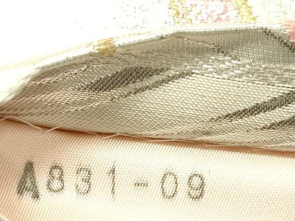 平和屋着物◎六通柄袋帯　唐織　飛鶴文　金銀糸　正絹　逸品　DABC7571ya