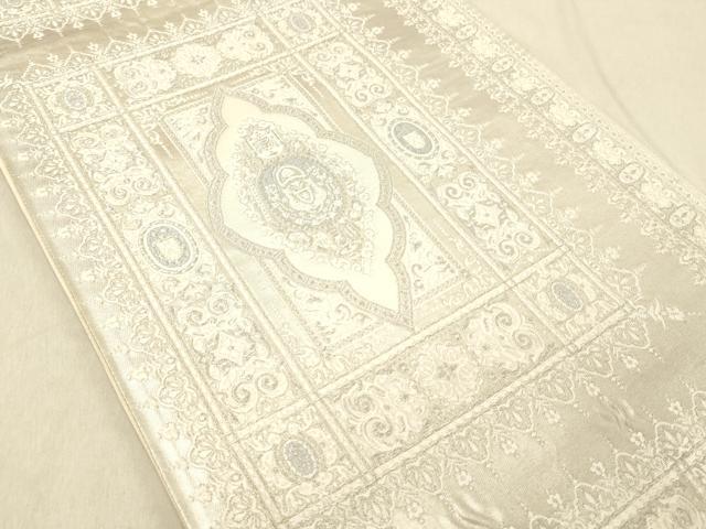 平和屋着物◎西陣　六通柄袋帯　唐織　更紗花文　正絹　逸品　DABC7593ya