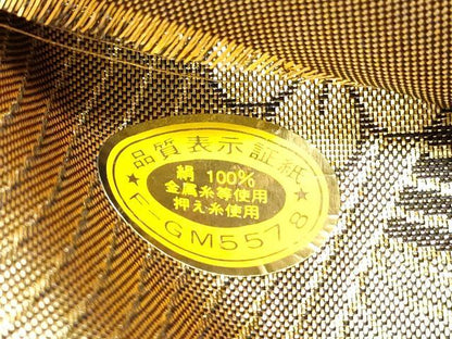 平和屋着物◎両面　六通柄袋帯　舞花文　金糸　正絹　逸品　DABC7594ya