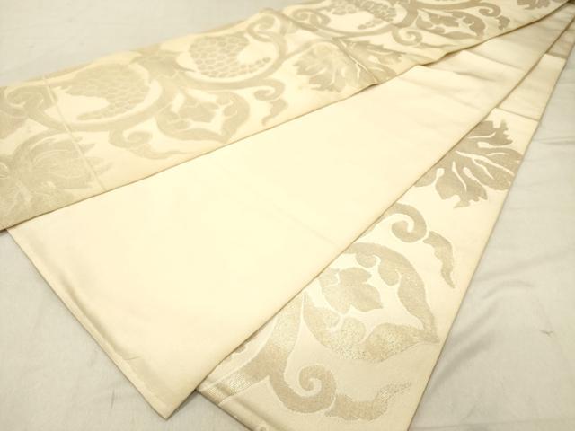 平和屋着物◎六通柄袋帯　葡萄蔦の葉文　正絹　逸品　DABC7596ya