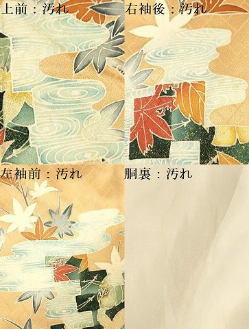 平和屋着物■訪問着 舞楓文 金彩 正絹 逸品 DABC7610ya