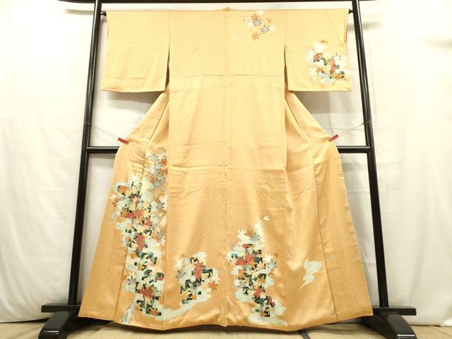 平和屋着物■訪問着 舞楓文 金彩 正絹 逸品 DABC7610ya