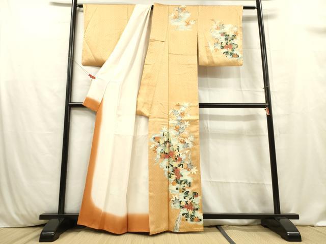 平和屋着物■訪問着 舞楓文 金彩 正絹 逸品 DABC7610ya