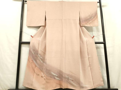 平和屋着物■訪問着 舞葉文 暈し染め 金彩 正絹 逸品 DABC7611ya