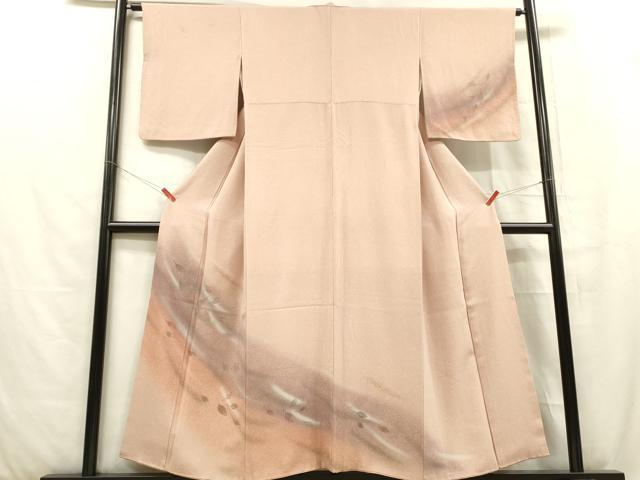 平和屋着物■訪問着 舞葉文 暈し染め 金彩 正絹 逸品 DABC7611ya