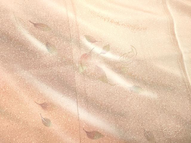 平和屋着物■訪問着 舞葉文 暈し染め 金彩 正絹 逸品 DABC7611ya