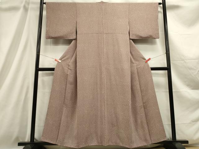 平和屋着物■上質な小紋 鹿の子舞花文 正絹 逸品 DABC7626ya