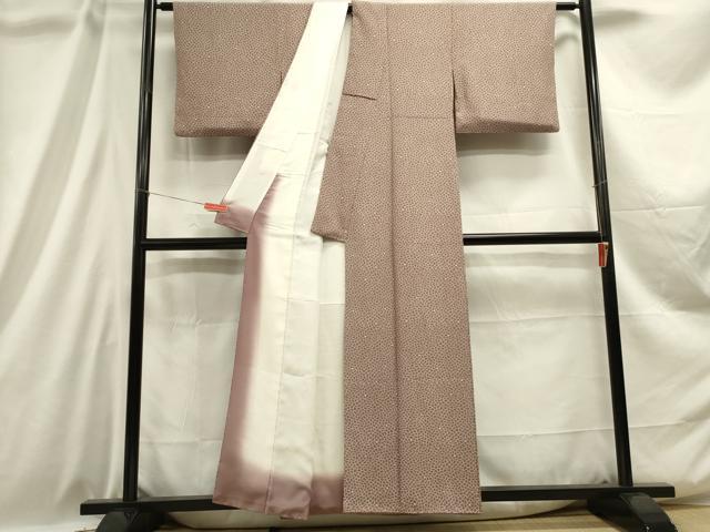 平和屋着物■上質な小紋 鹿の子舞花文 正絹 逸品 DABC7626ya