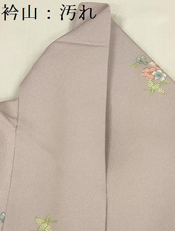 平和屋着物■上質な小紋 草花文 椿 菊 正絹 逸品 DABC7632ya